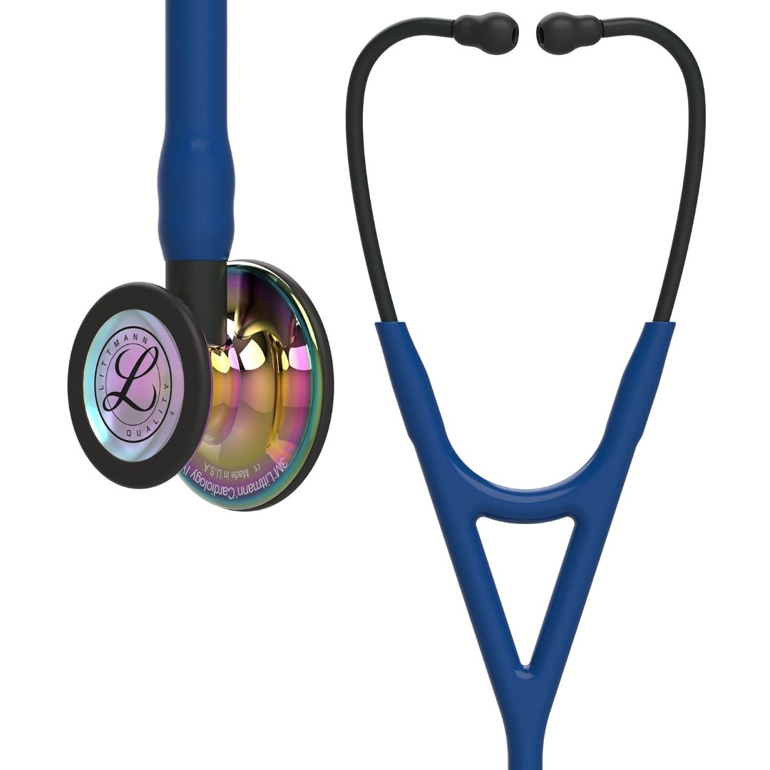 Стетоскоп Littmann Cardiology IV Темно-синий с радужным колоколом (Navy Blue/Rainbow) - описание, цена